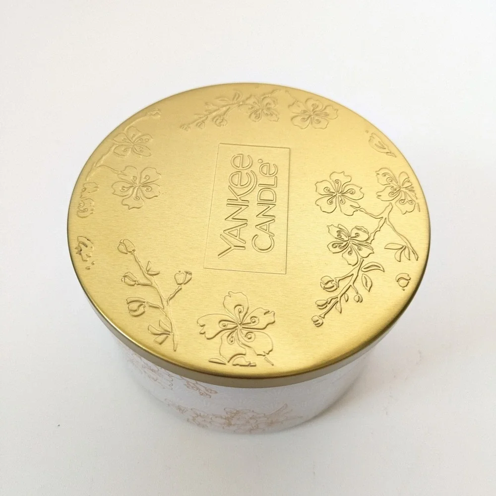 Yankee Candle Sakura Blossom Festival 3 Wick 18oz Cherry Blossom Gold Lid NEW